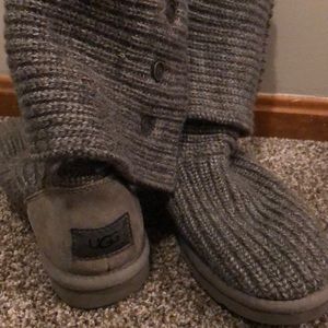 Grey Knit Ugg Boots